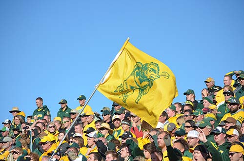 The crowd for a NDSU Bison game