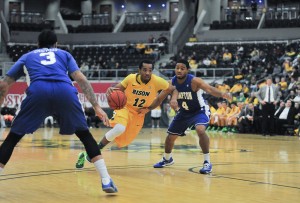 Photo by Joseph Ravits - Senior Lawrence Alexander has led the charge for the Bison this season and is averaging 19 points per game.