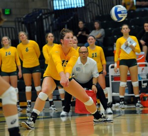 (Photo courtesy of Richard Svaleson) Jenni Fassbender was named to the All-Summit League team as a sophomore.  She'll look to replicate the honor during her last season at NDSU the fall. 