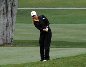 (Photo by John Berry) Natalie Rith was the highest finishing Bison at the Summit League Championship. She finished 10th, shooting a three-round 18-over par.