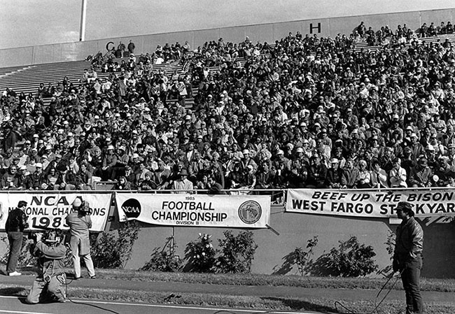 NDSU Bison football fans poured into the championship game in 1985