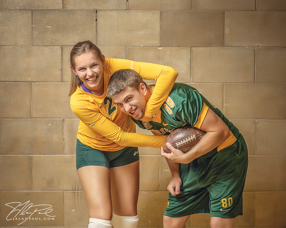 Nate Moody and Ali Moody North Dakota State Bison football and volleyball players