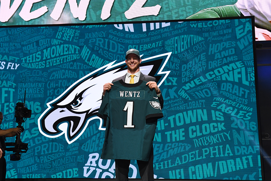 Carson Wentz selected second overall by the Philadelphia Eagles
