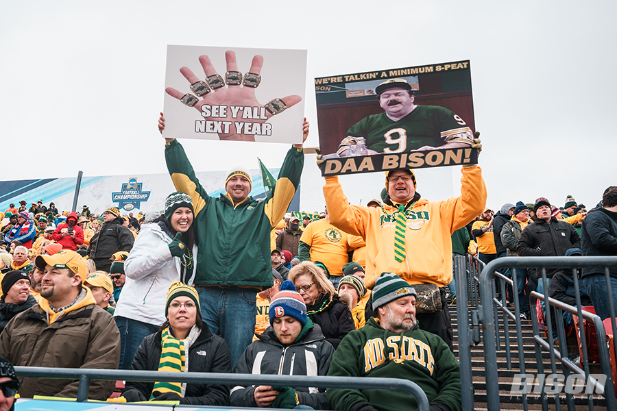NDSU Bison football fans predicting a 6-peat in Frisco, Texas