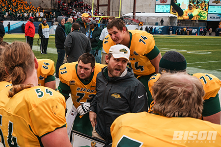 NDSU Bison football offensive line coach Conor Riley
