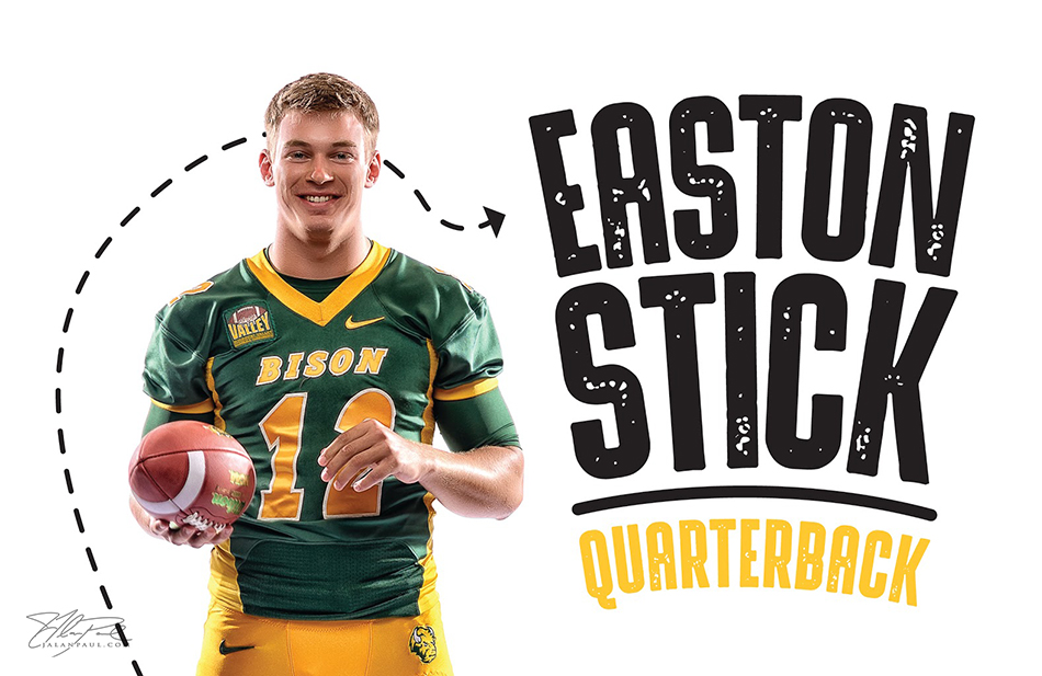 Easton Stick is the starting quarterback for the NDSU Bison football team