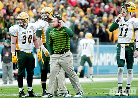 NDSU Bison football tight ends and fullbacks coach Tyler Roehl