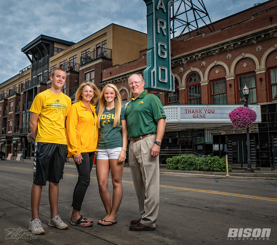 Gene Taylor and his family before he left NDSU to go to Iowa
