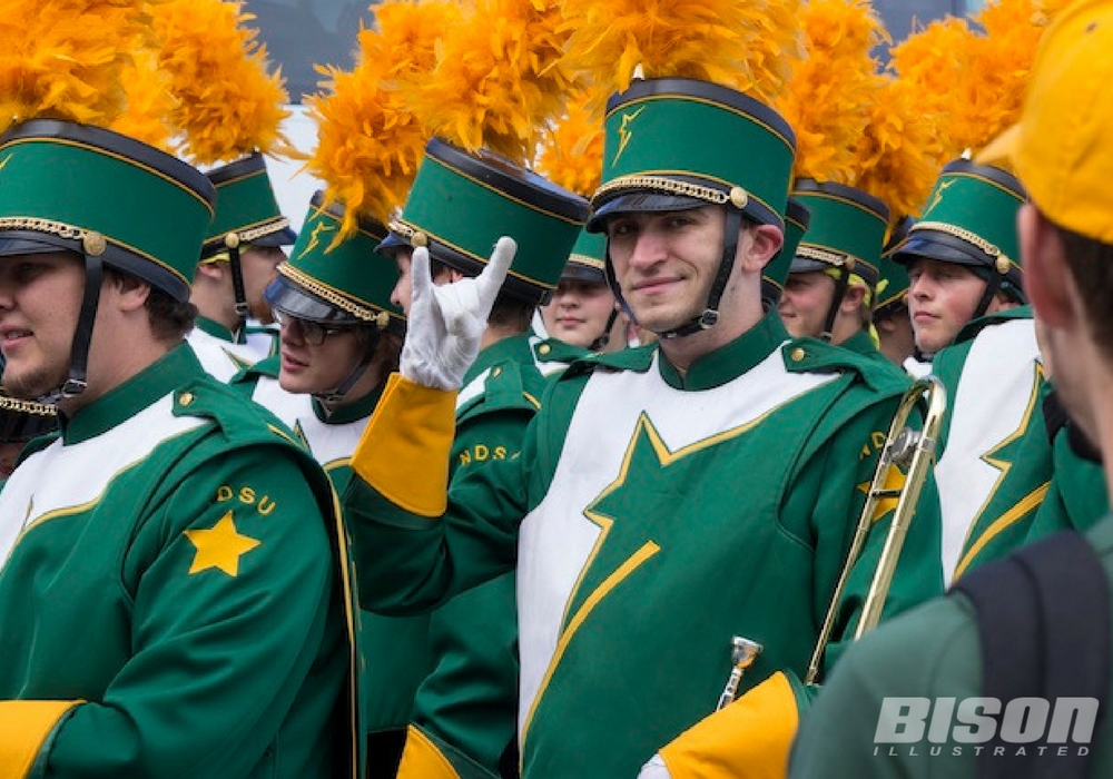 NDSU gold star marching band go bison