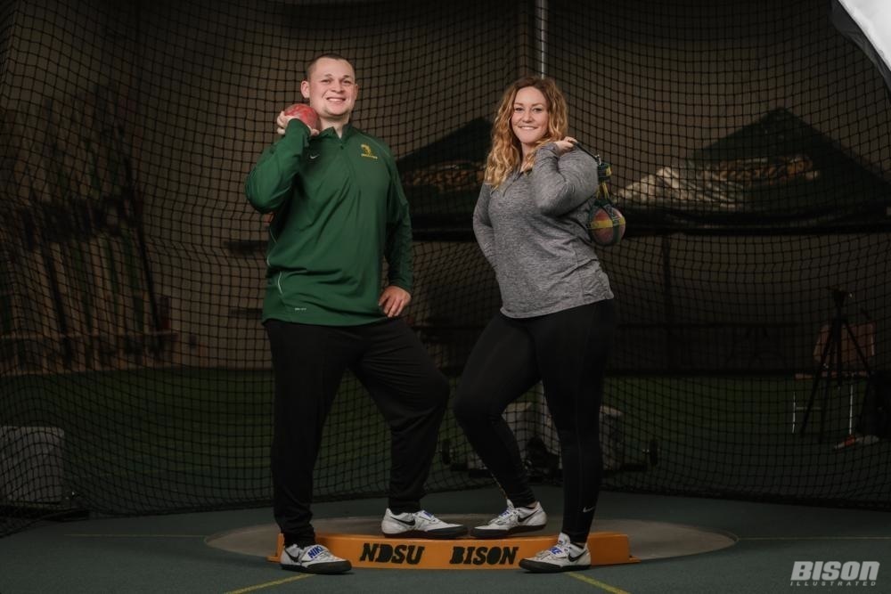 Alex Renner and Katelyn Weimerskirch NDSU Bison men's and women's track and field
