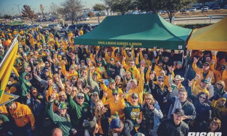 bison-fans-cheering-while-tailgating