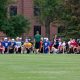 Players get ready for a practice at the Bison football summer camp